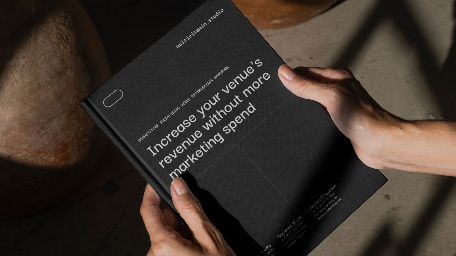 Handbook in hands
